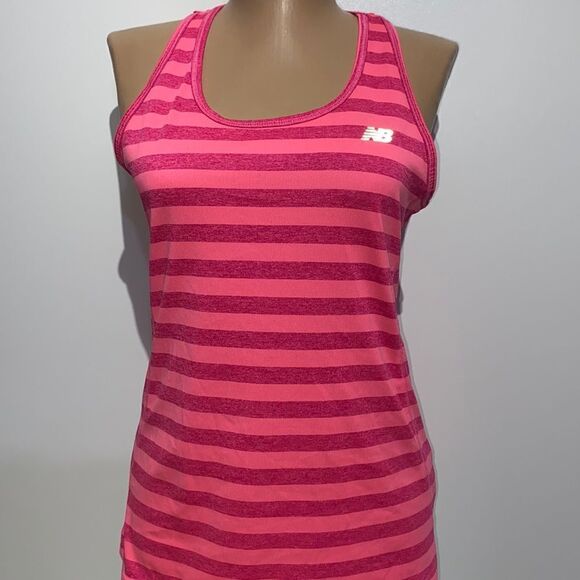 New Balance Women's Pink Lightningory Stripe Racerback Tank Top Size Small - Picture 1 of 9